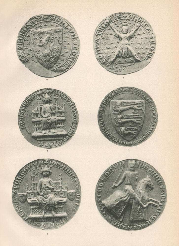 ROYAL SCOTTISH SEALS 1286-1306. King Edward I. St. Andrew. John Balliol 1907